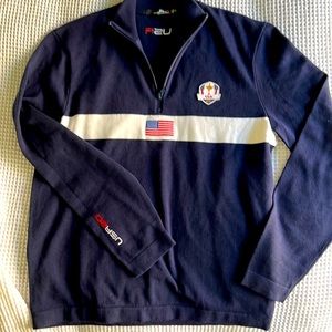 New, never worn, half zip with wind block, Ralph Lauren jersey